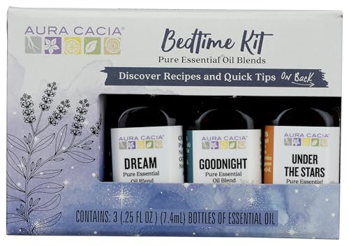 Aura Cacia Bedtime Essential Oil Kit 3 Count 0.75 Fl Oz
