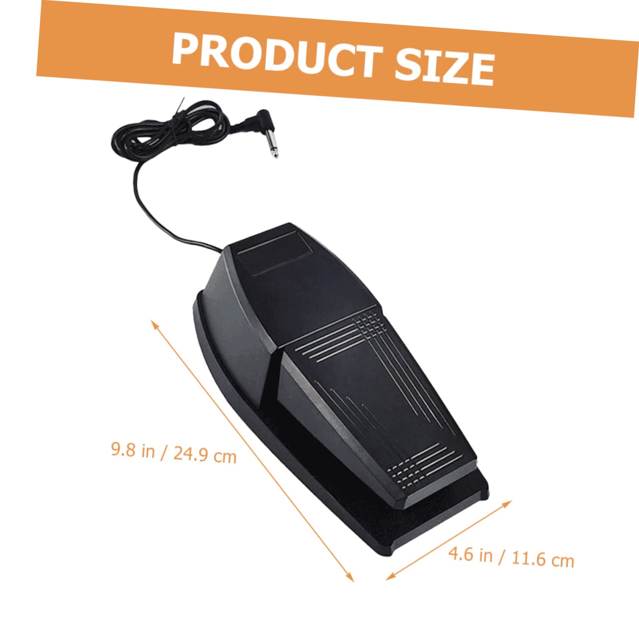 ibasenice Pedale Sustain per Pianoforte in Gomma e Abs Effetto Sustain Sonoro e Basso Rumore, Pedale Nero Antiscivolo per Tastiere e Sintetizzatori