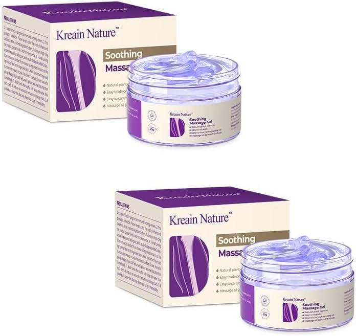 Miniatura 13 de 3 piezas de gel de alivio de masaje relajante, 52 ml de gel púrpura refrescante para rodillas, artritis en las manos, lumbar, cuello y hombros