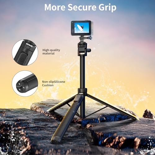 Selfie Stick Tripod for Gopro Camera, 70" Extendable Action Camera Tripod with Remote Phone Holder Action Camera Adapter Compatible with DJI Action 4 5 6 Insta360 X5 X4 GoPro Hero 13 12 MAX2 - Image 3