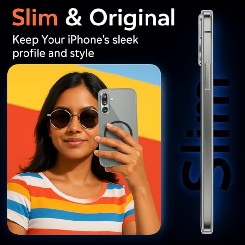 Image of Jkobi Lifetime Anti-Yellow MagSafe Compatible Clear Back Cover Case for Samsung Galaxy M36 | Samsung Galaxy F36 (Sleek Hard Crystal | Shockproof and Camera Protection)