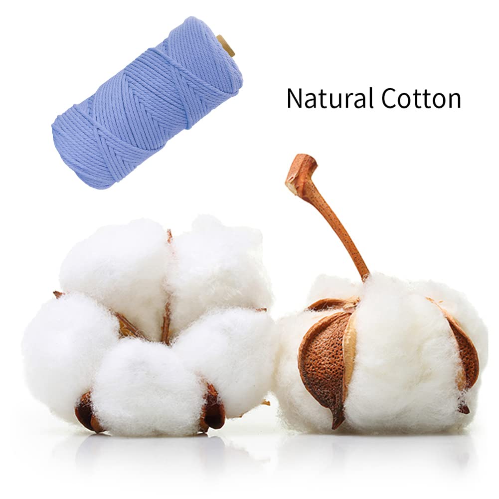 Corde Macramé Coton 5x100m - 3mm 4 Brins - 5 Couleurs Naturelles - DIY Déco Murale Et Plantes