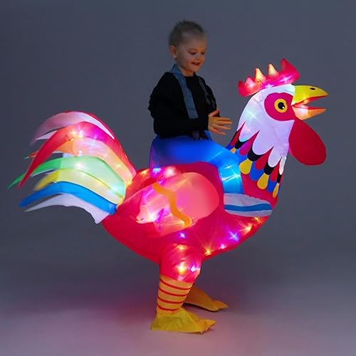 Miniatura 4 de bDDeDD Kids Inflatable Costume, Dinosaur T-REX Costumes with LED Light for Halloween Christmas Party