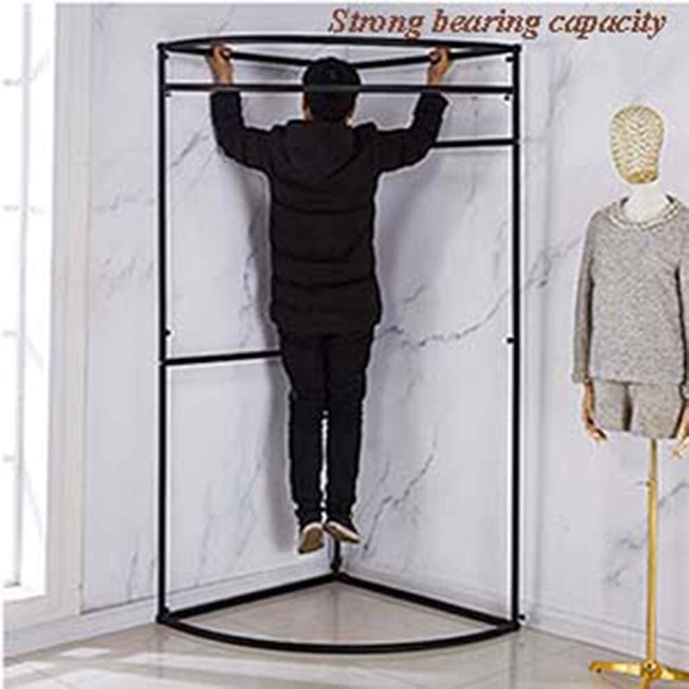 Fashion Changing Rooms Clothing Store Fitting Room Movable Track Temporary Locker Room Solid Metal Frame Dressing Room for Home Office Changing Room Bedroom Furniture