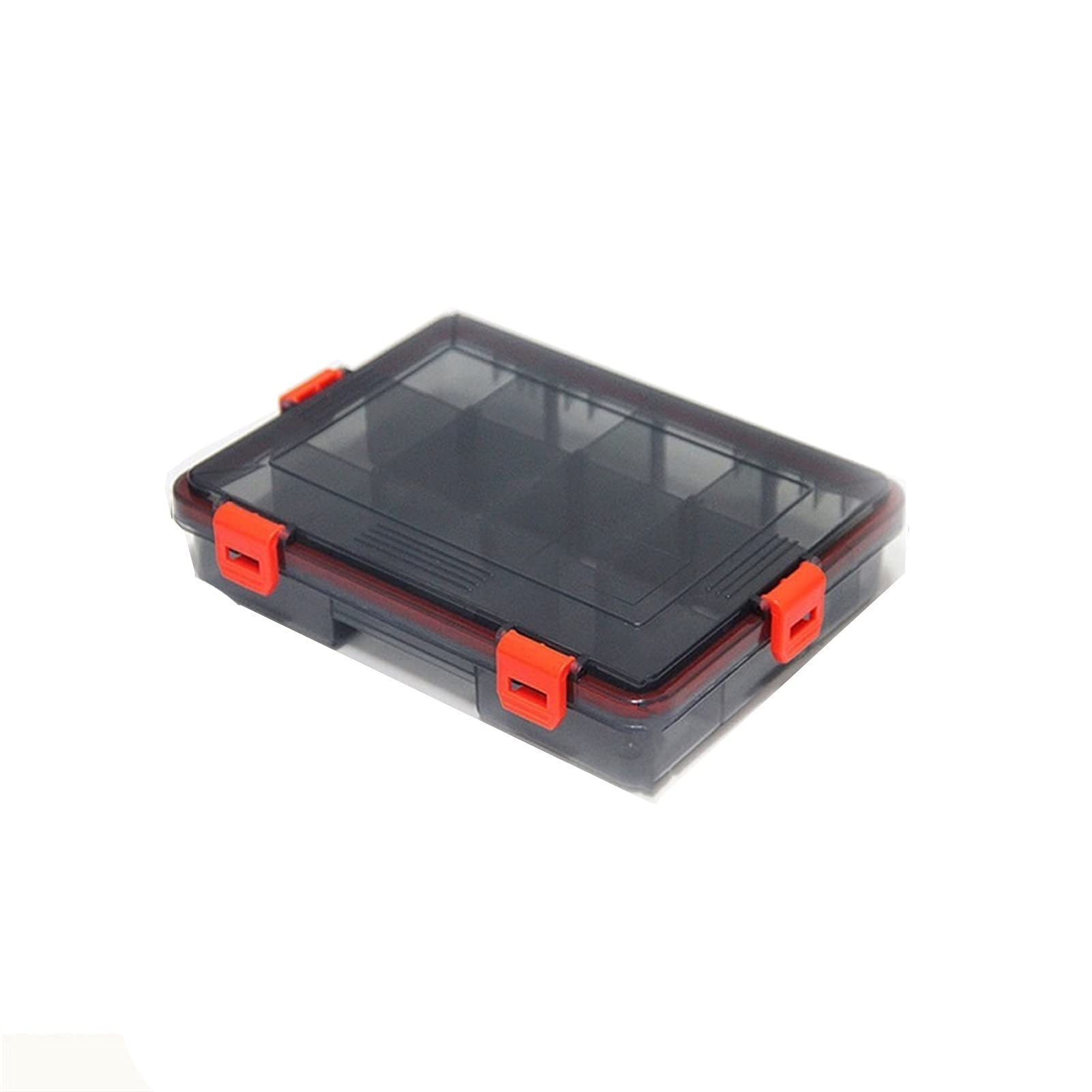 Boîte de pêche étanche grand volume orange avec séparateurs modulables