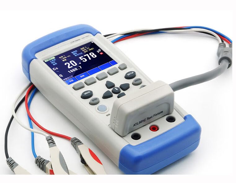 Digital LCR Meter LCR Tester LCR Bridge with Test Functions L,C,R,Z Measurement Frequency 100Hz, 120Hz, 1kHz, 10kHz, 100kHz Display Reader 49999 32-bit ARM Microprocessor USB-HID Communication