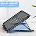 Klsniur Laptop Stand for Desk, Foldable Portable Ventilated Desktop Laptop Holder, Universal Lightweight Adjustable Ergonomic Tray Cooling (Black)