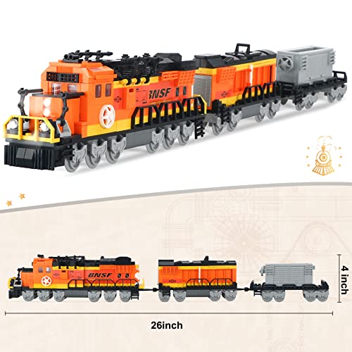 City Güterzug Bausteine City Zug Spielzeugsets mit 3 Wagen und Zugwartungszubehör Kreatives Spielzeug Ab 6 Jahren Jungen… – Bild 3