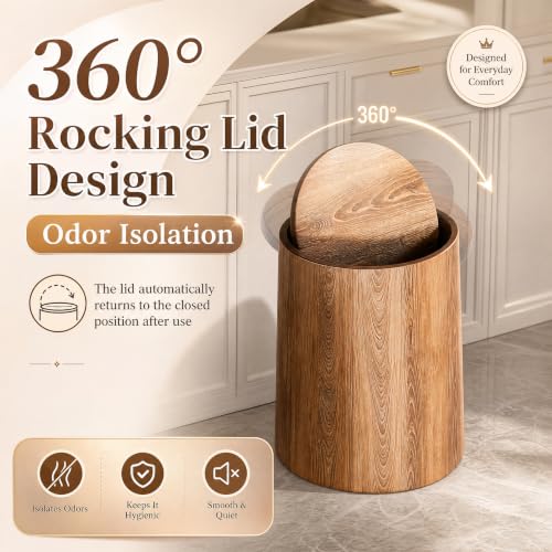 Poubelle couverte pour la maison et bureau double couche 9 x 11 pouces