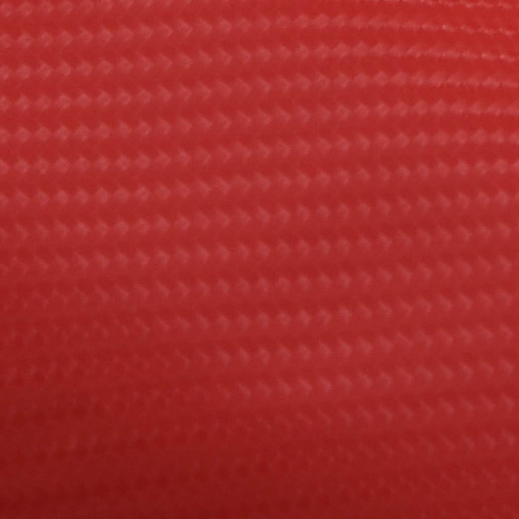 Autofolien 4D Rot 2 Stück 100x150 cm selbstklebend PVC Klebefolie mit Luftkanälen für passgenaue Folierung und einfache Montage, Vinylwrap für Carwrap, Tuning und Lackschutzfolie im Auto