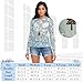 Winter Bear Snowman Penguin See Through Tops for Women Mesh Sheer Tops Long Sleeve Women Blouse Zipper Handle Swimming Pool Camping Beach Size M