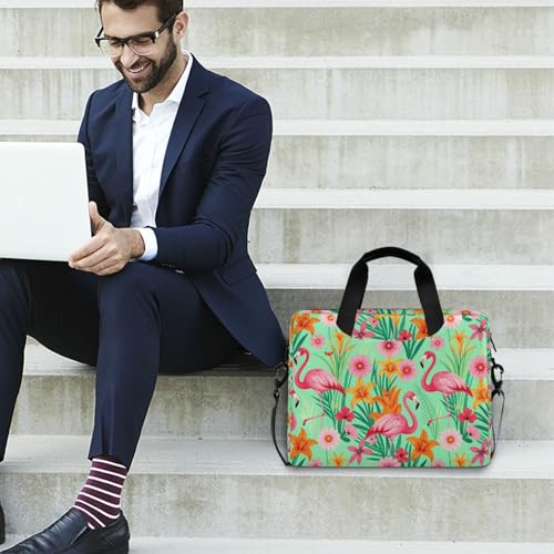 Funda para portátil con asa y correa 15.6 pulgadas verde miniatura 3