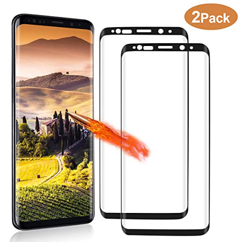 NONZERS Cristal Templado para Samsung Galaxy S9 Plus, 2 Unidades 9H Dureza, Resistente a Araaozos y Golpes, Sin Burbujas, Anti Dactilares, Compatible con 3D Touch Protector para Samsung Galaxy S9 Plus