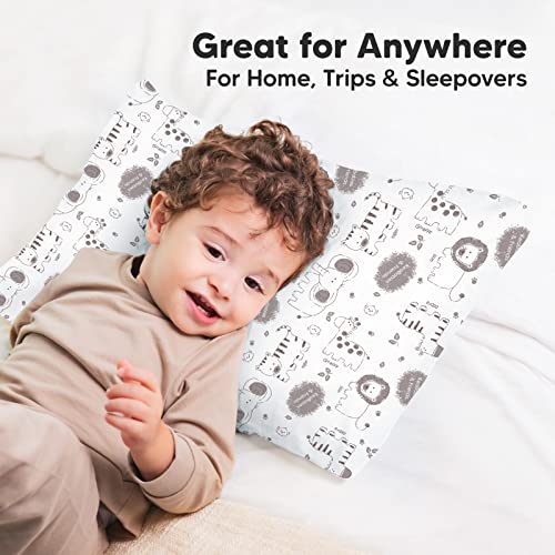 Image of KeaBabies Toddler Pillowcase 13x18 Organic Cotton Cover (KeaSafari) | Standard Toddler Pillowcase for Kids, Boys Girls, Soft, Durable Cotton Cover for Miniature Sleepy Pillow Cute Color No Pillow