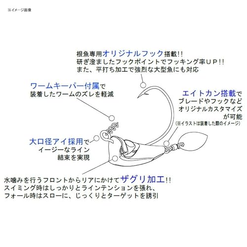 ルーディーズ 根魚狩り J・H(ジグヘッド)(ロックフィッシュ) 20g-#2/0 3枚目