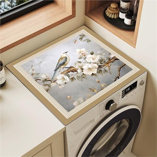 XUMKFJRE Washer Cover For Top Diatom Mud Washing Machine Mat, Refrigerator Dust And Sun Protection Cover Mat(Color04,60x60cm 23.6x23.6in) - Image 3