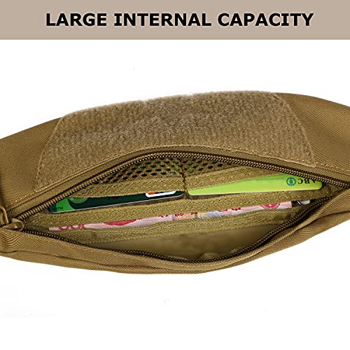 SunForMorning Pochete tática para homens, cinto de corrida, bolsa de cintura militar pequena para vi