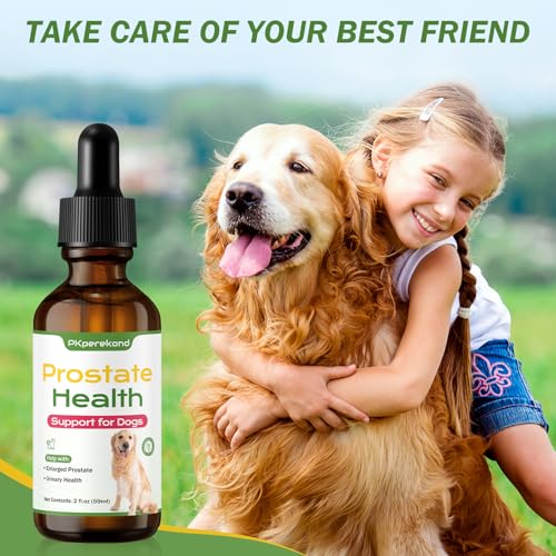 Image of Prostate Health Support for Dogs, Relieves Enlarged Prostate, Supports Urinary Tract Health, Normal Frequency, Enhances Overall Immune Wellness, Natural Herbal Supplement, 2 oz (59 ml), Herbal Flavor