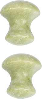 2 peças GuaSha Ferramenta GuaSha em forma de cogumelo massageador de raspagem facial rolos de massagem guasha pedras de massagem quente para olhos rosto pescoço corpo verde