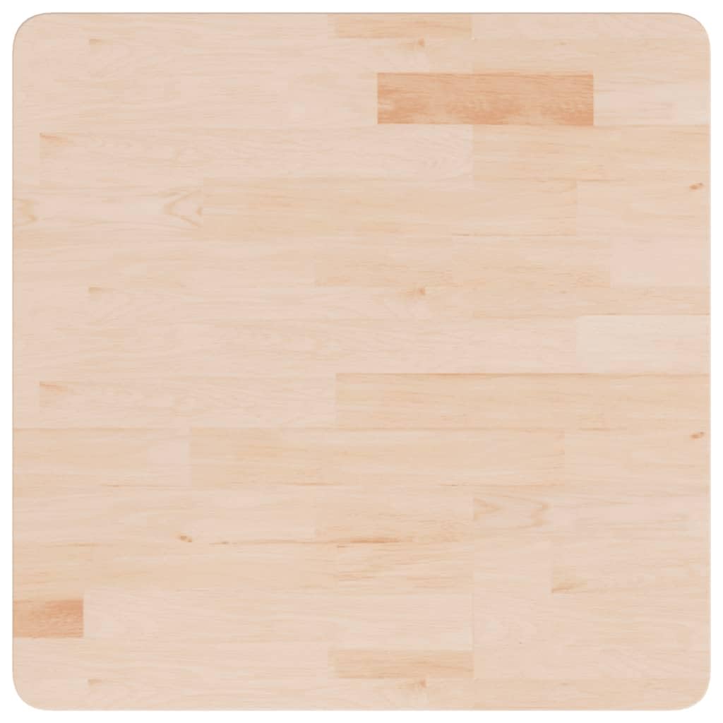 Hothingwell Kwadratowy blat stołu 60x60x1,5 cm z nieobrobionego litego drewna dębowego, blat z litego drewna na stolik kawowy, bar, konsolę lub półkę, naturalna powierzchnia do malowania lub