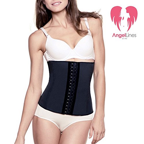 Angel Lines Waist Trainer Cincher Belly Vest - Reduce your size instantly - Black-S
