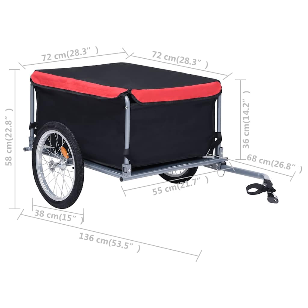 Mangloder Rimorchio per bicicletta grigio blu robusto pieghevole con parapioggia impermeabile per famiglia, shopping, campeggio, gite, trasporto di cani, bagagli, bambini e animali domestici