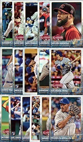 2015 Topps Update Kansas City Royals Baseball Card Team Set – 16 Card Set includes Salvador Perez, Mike Moustskas, Kendrys Morales, Ben Zobrist, Johnny Cueto, Edinson Volquez, and more!