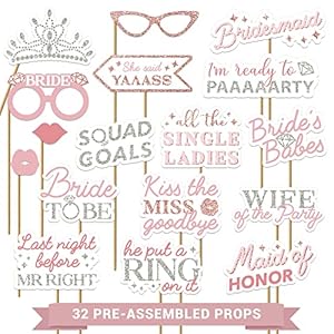 Perfect Occasion Bachelorette Photo Booth Requisiten Set, 32 Stück