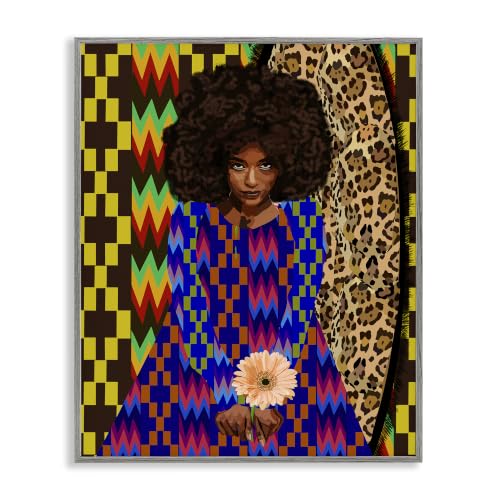 Leopard Zigzag Abstract Portrait, 24 x 30 Inch Framed Giclée Print