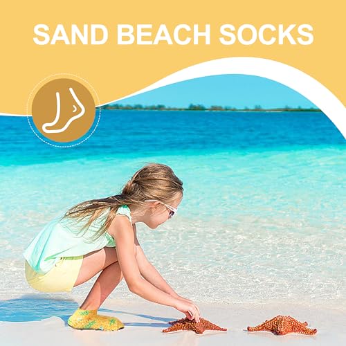 Image of RANDY SUN Barefoot Quick-Dry Sand Beach Socks, Breathable Seamless Yoga Sock With TPE Sole