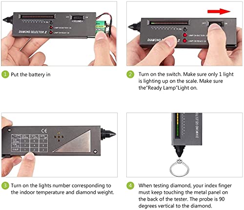 Image of Professional Diamond Selector II - High Accuracy Diamond Tester Pen for Jewelry, Gemstone & Diamond Testing, Portable Gemological Tool with Protective Case and Testing Platform