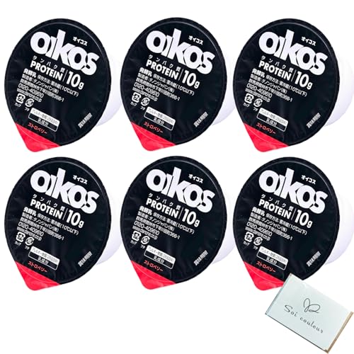 オイコス ヨーグルト 113g ストロベリー 3個 x ストロベリー 3個 (計6個) 6種類から 選べる (無糖 プレーン加糖 ストロベリー ブルーベリー マダカスカルバニラ レモン&レモンピール ) ギリシャヨーグルト oikos プロテイン ダノン