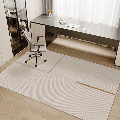 カーペット&フローリング用オフィスチェアマット - ゲーミングチェア&デスクチェア用滑り止めシリコンプロテクター - 多目的学習用床カバー(単調な100x120cm)