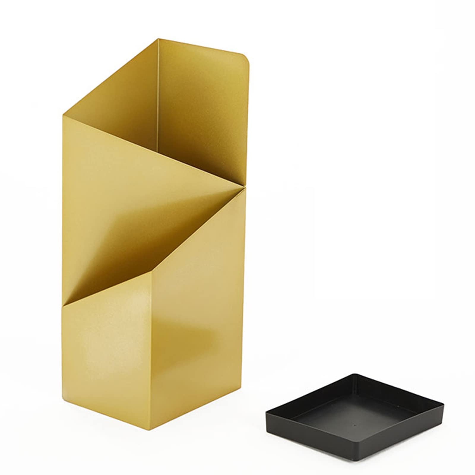 GYRAZXS Modern Metal Umbrella Stand with Removable Drip Tray, Stylish Indoor Outdoor Holder for Entryway Hallway Office