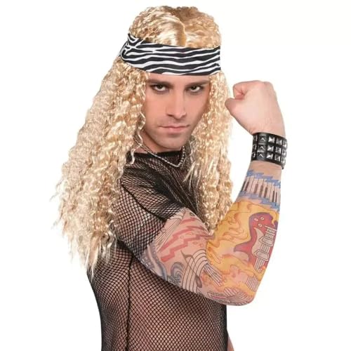 AMSCAN Costume Accessory Rock On Tattoo Sleeves, Multicolor