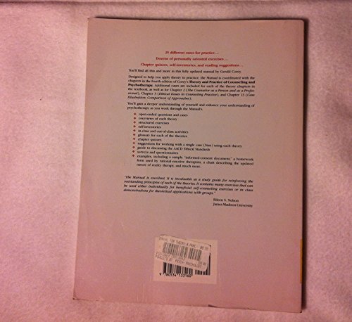 Manual for Theory and Practice of Counseling an... 0534133169 Book Cover