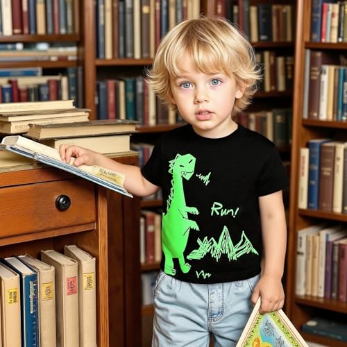Image of DEEKEY Toddler Boys Shirts Short-Sleeve Little Kids t Shirts Boys' Tops, Tees & Shirts Graphic TEE Age for 2-7 Years 4-Pack