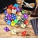 Polyedrisch Würfel Set，40 Stück Polyedrisch Würfel Set mit Schwarzem Beutel，8 Seitige Bunt Würfel, D8 Spiel Würfel für Dungeons and Dragons Pathfinder DND RPG MTG (D8)