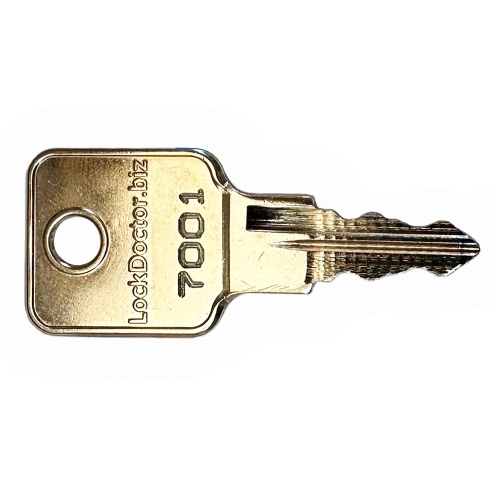 Lockdoctor.biz Silver Replacement Mlm Lehmann Office Furniture Keys (Range 7001-7500/07001-07500) | 7 & 07 Series Key | Desks, Cupboards, Pedestals, Filing Cupboards, Tambour Units & More | Key Number Required