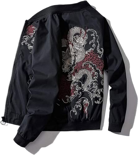 XYXIONGMAO Japanese Dragon Men'S Hip-Hop Clothing Oversized Men Bomber Jacket Couple Streetwear Pilot Jacket4