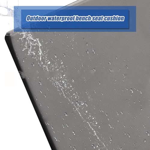 Coussin de banc imperméable gris foncé 5 cm pour l'extérieur