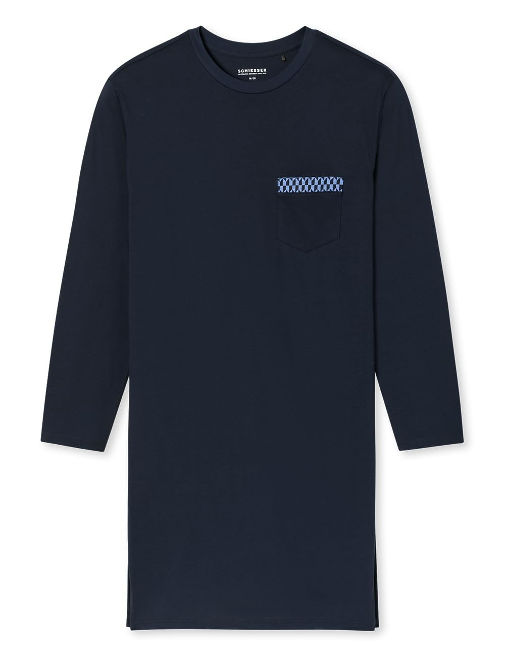 Schiesser Herren Nachthemd Bigshirt Langarm Single-Jersey - Comfort Nightwear