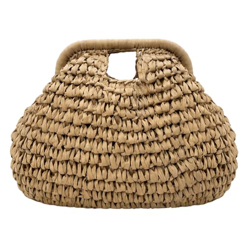 Image of Beurlike Straw Clutch Purses for Women Crossbody Vacation handbags Woven Boho Pouch bags summer Beach Evening Bags