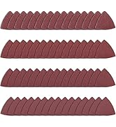 SIQUK 60 Pieces Triangular Sandpaper Assorted 40/60/80/120 Grits Hook and Loop Sanding Sheets Tri...