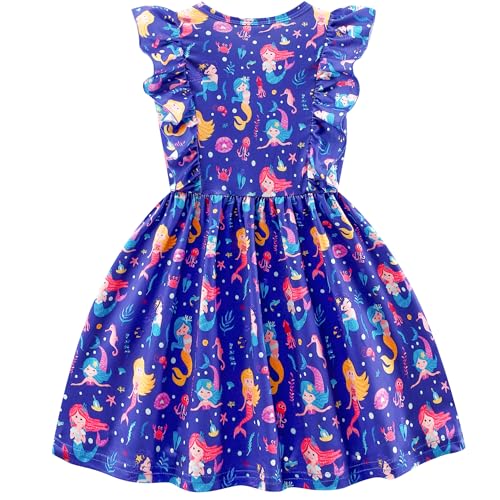 Toddler Baby Girls Summer Dress Ruffle Sleeveless Casual Dinosaul Dresses Toddler Sundress for Birtrhday Tea Party2