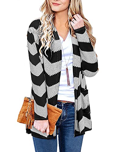 Image of ULTRANICE Cardigan Sweaters Womens Fashion 2025 Spring Lightweight Long Sleeve Casual Tops Clothes Outfits with Pockets