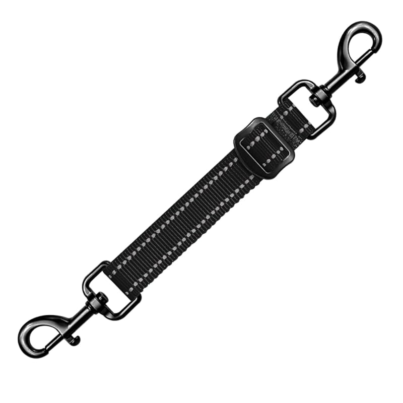 Conector de Segurança para Coleira de Cães com Refletivo e Dupla Conexão WOINXENN TJC01 Preto, Tamanho Grande