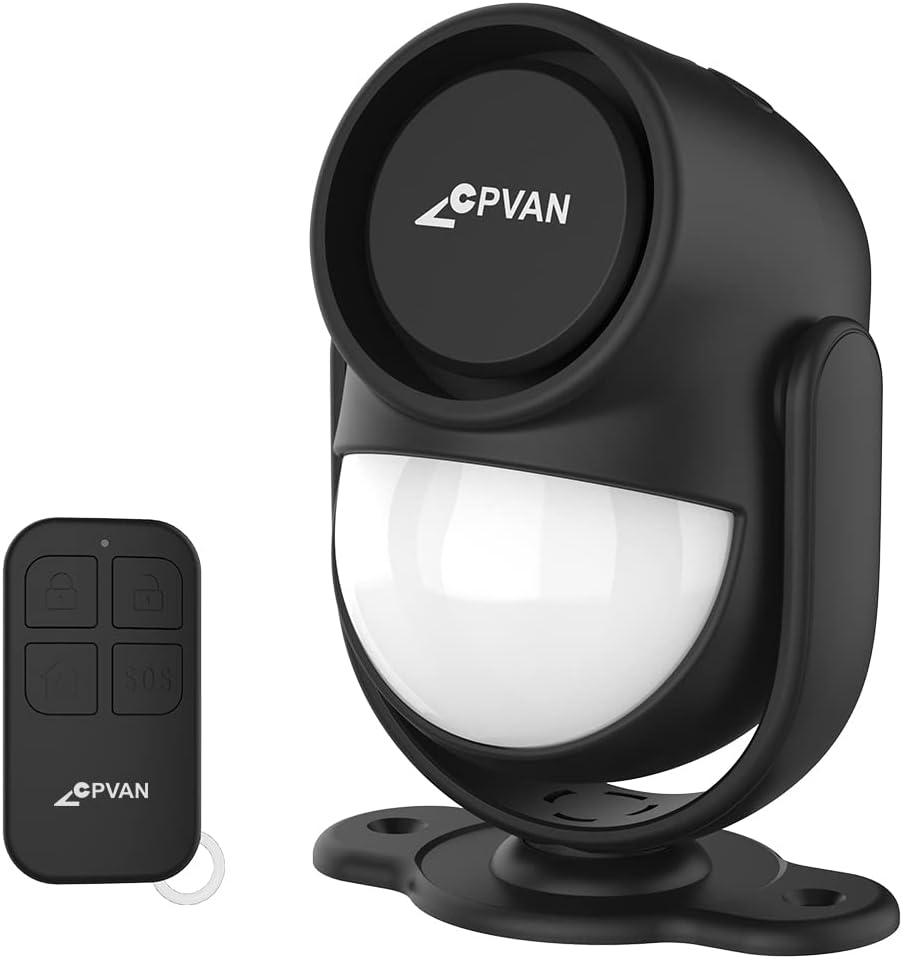 CPVAN Indoor Motion Sensor Alarm with Siren, Wireless Infrared DIY PIR
