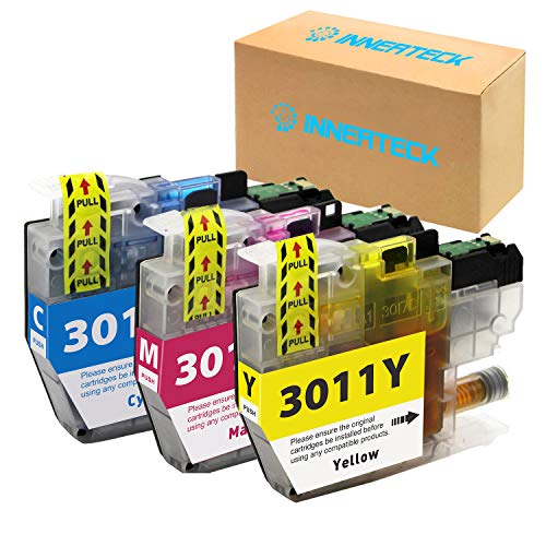 InnerTeck Replacement for Brother LC3011 3011 MFC J491DW J497DW Ink Cartridges High Yield 3 Color Pack LC3011C,LC3011M,LC3011Y Work with Brother MFC-J491DW MFC-J497DW MFC-J690DW MFC-J895DW Printer