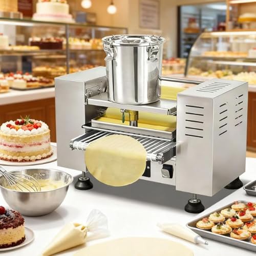 Crepera comercial con panel de control, motor de cobre puro, disipación automática de calor, máquina eléctrica para panqueques y restaurantes